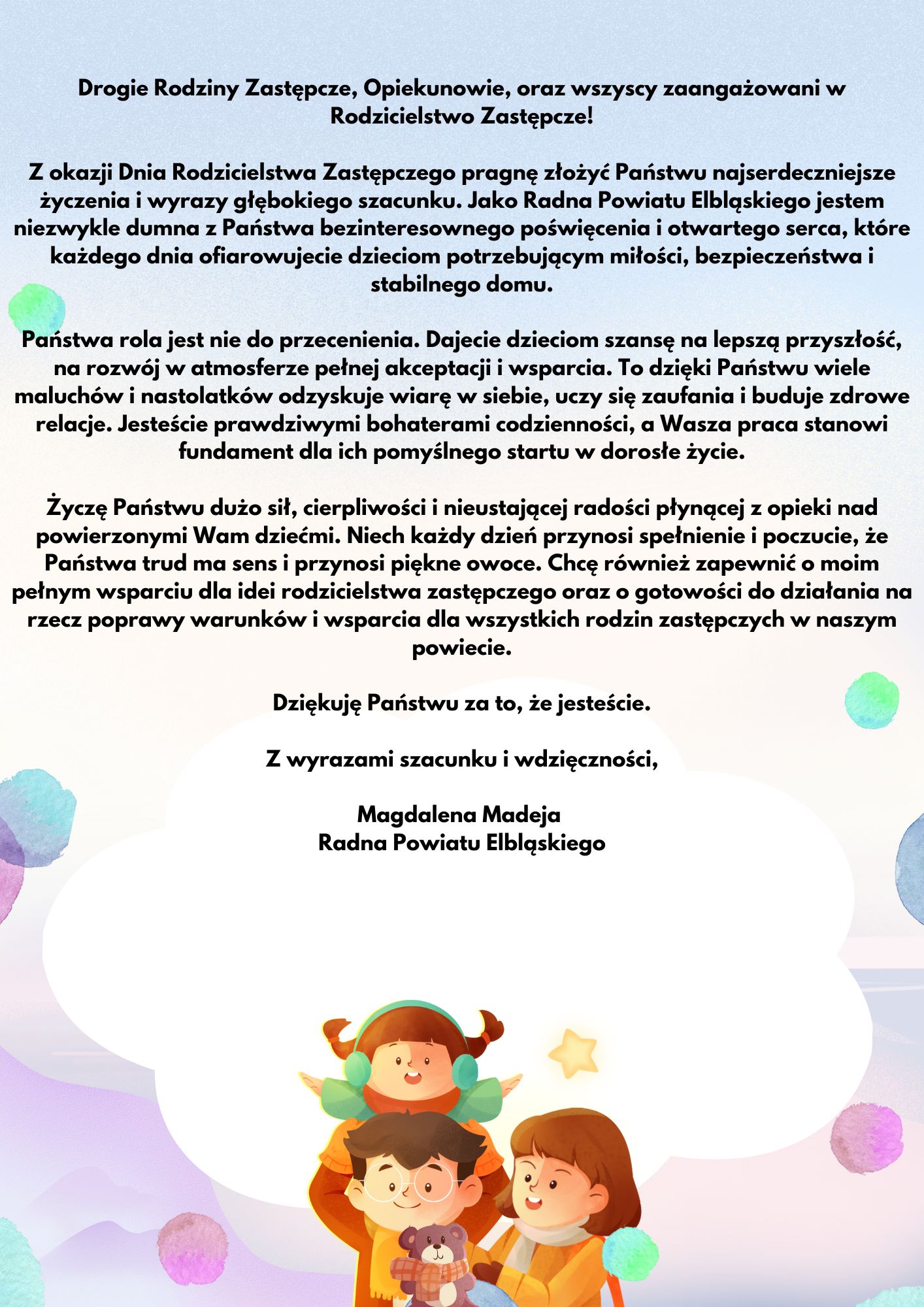 Pink and blue pastel kid family paper note document A4