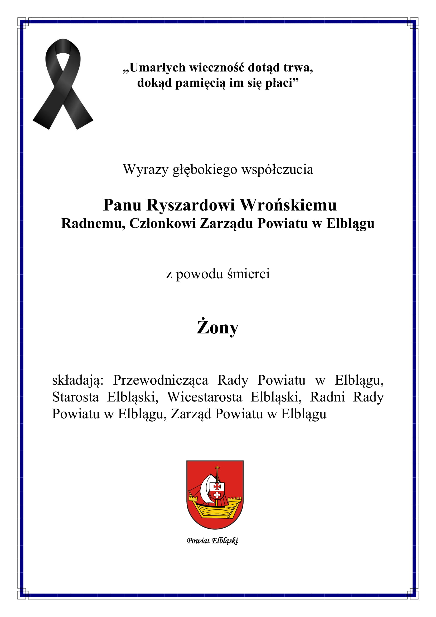 kondolencje Wroski 1