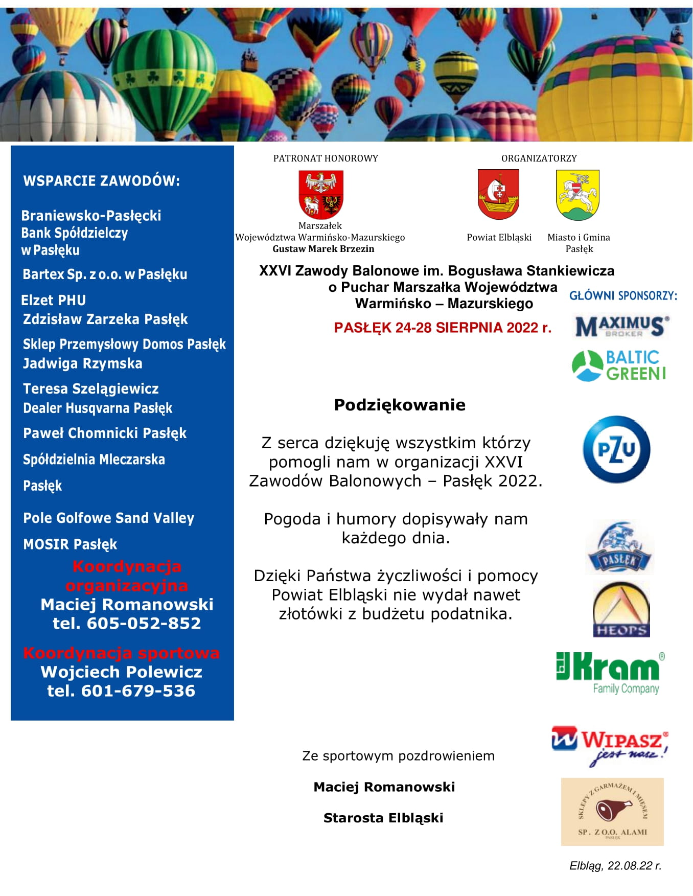 balony 2022 podzikowanie 1