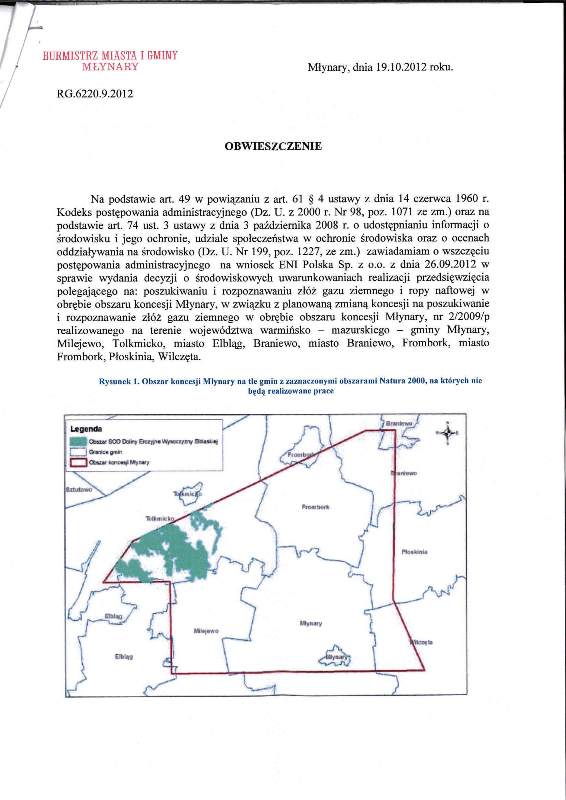 Zdjęcie numer 1 w artykule: Obwieszczenie