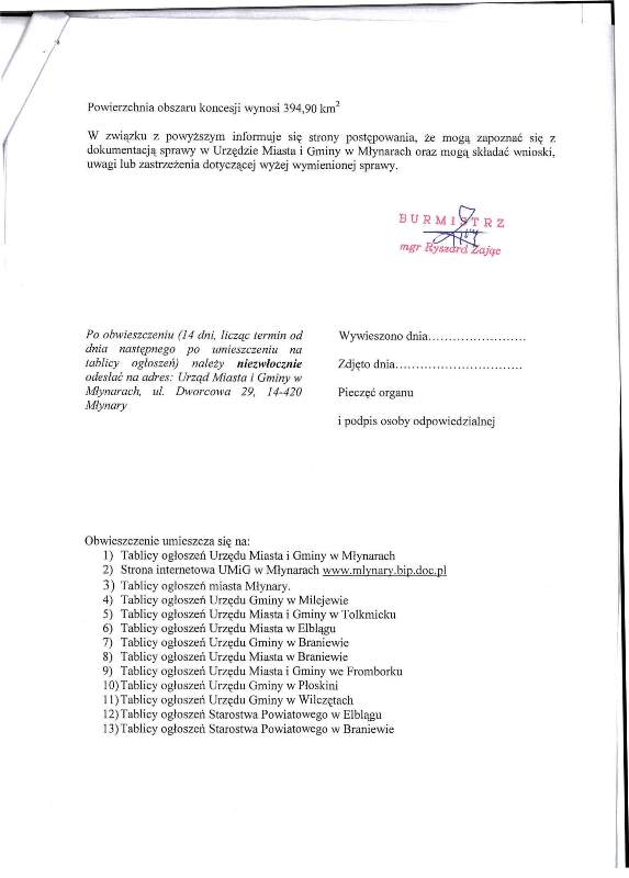 Zdjęcie numer 2 w artykule: Obwieszczenie